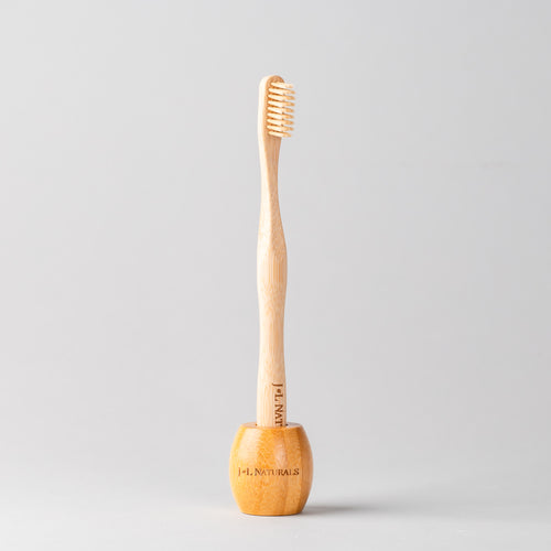 Wood Toothbrush Stand