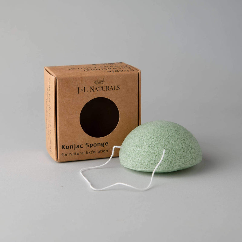 Konjac Sponge-J&L Naturals-All Essentials,Aloe Vera,Biodegradable,Body,Cherry Blossom,Face,Green Mint,Green Tea,Konjac Sponges,Men's,Non-CBD,Turmeric