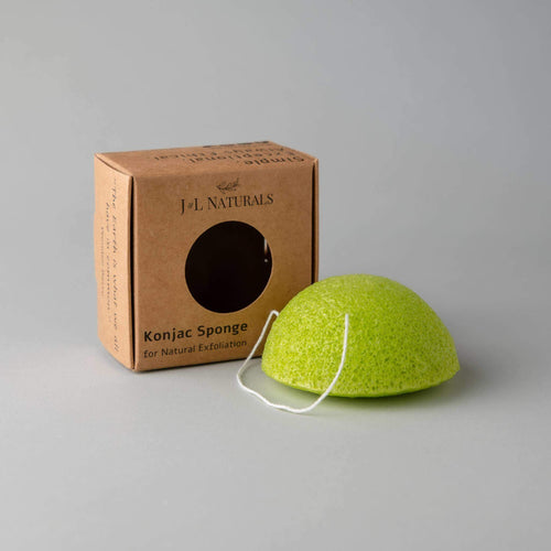 Konjac Sponge Bundle 5-Pack ($40 Value)-J&L Naturals-All Essentials,Aloe Vera,Biodegradable,Cherry Blossom,Essentials Set,Face,Green Mint,Green Tea,Konjac Sponges,Men's,Non-CBD,Sets,Turmeric