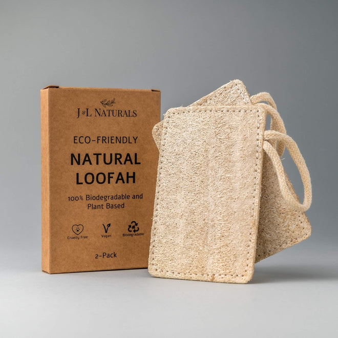 Natural Loofah Pad 2-Pack-J&L Naturals-All Essentials,Biodegradable,Body,Loofahs,Spa