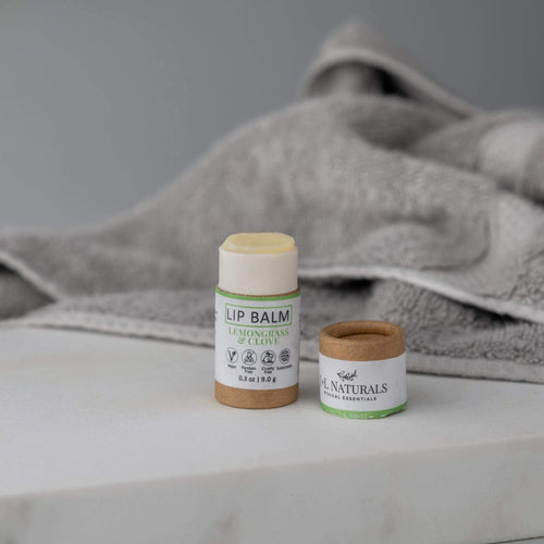 Lip Balm-J&L Naturals-Biodegradable,Cedarwood,Clove,Heal,Lemongrass,Lip Balms,Lips,Men's,Mint,Naked,Non-CBD,Orange