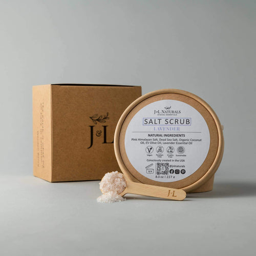 Salt Scrub-J&L Naturals-Bergamot,Biodegradable,Body,Eucalyptus,Hydrate,Lavender,Mint,Non-CBD,Scrubs,Spa